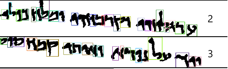 Example of character segmentation